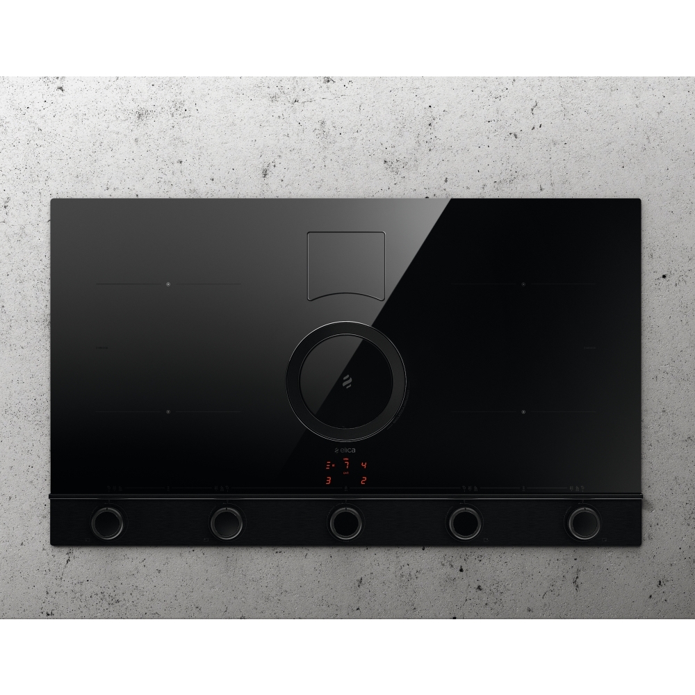 Elica NikolaTesla Unplugged Black Recirculating Vented Hob , A+ Rated