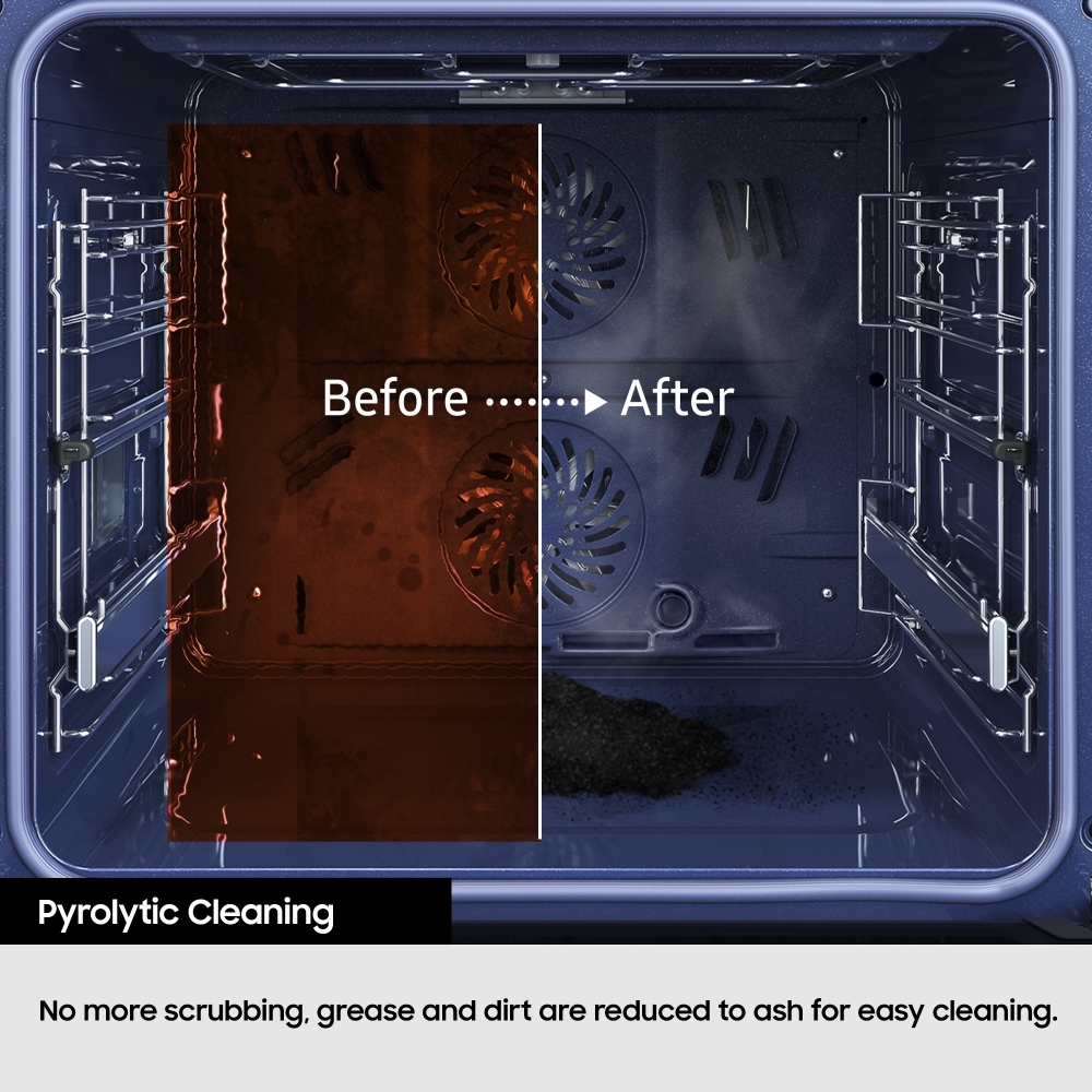 Samsung NV7B41307AK Series 4 Smart Built-In Electric Single Oven with Pyrolytic Cleaning, Black, A+ Rated