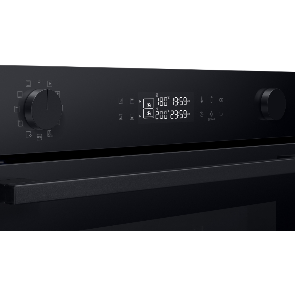 Samsung NV7B44205AK Series 4 Dual Cook Built-In Electric Single Oven, Black, A+ Rated