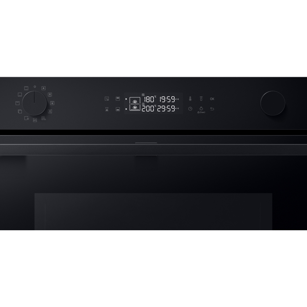 Samsung NV7B45305AK Series 4 Smart Dual Cook Flex Oven with Pyrolytic Cleaning, Black, A+ Rated