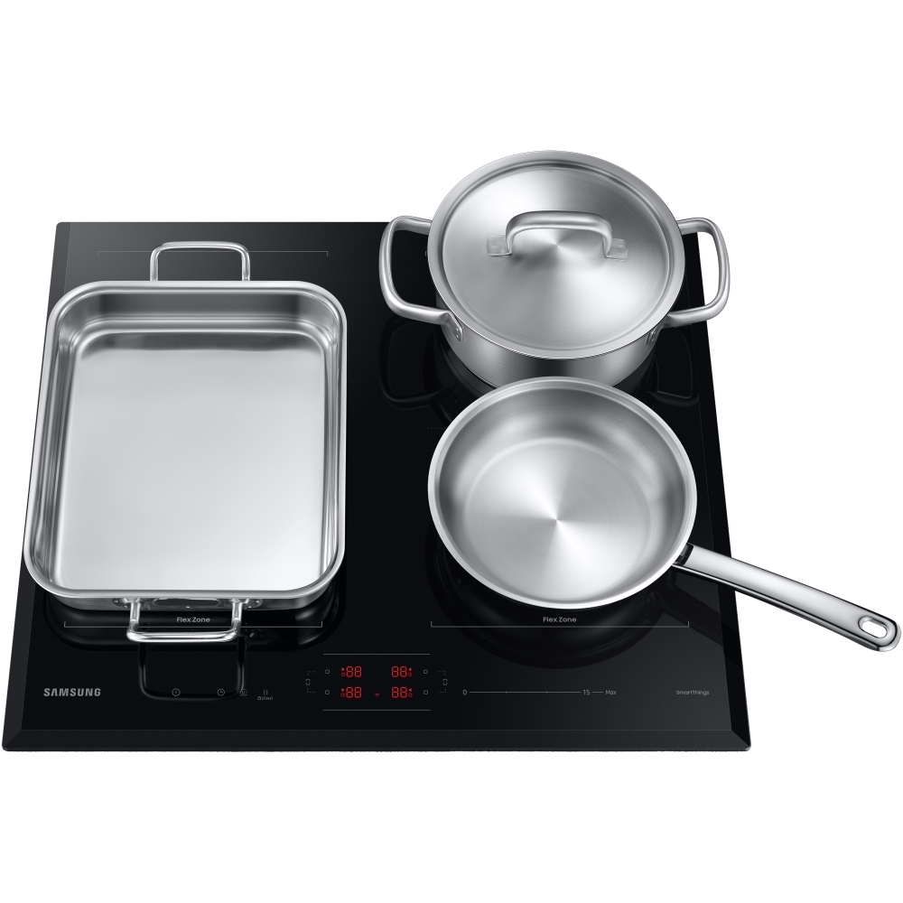 Samsung NZ64B5066KK 59cm Slim Fit Induction Hob with Dual Flex Zone, Black