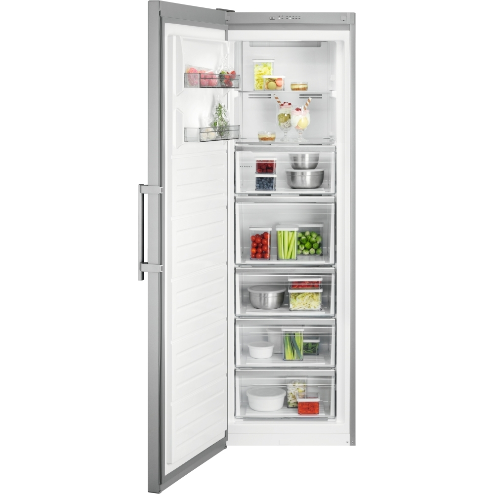 AEG OAG7M281EX No Frost Tall Freezer, Silver, E Rated