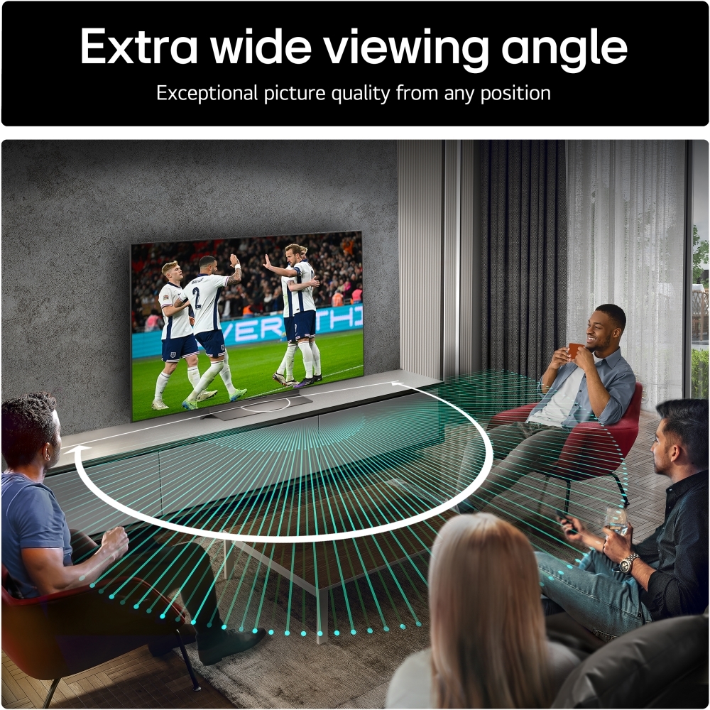 LG OLED48C56LB 48" OLED Smart Television, 4K Ultra HD, Black, G Rated