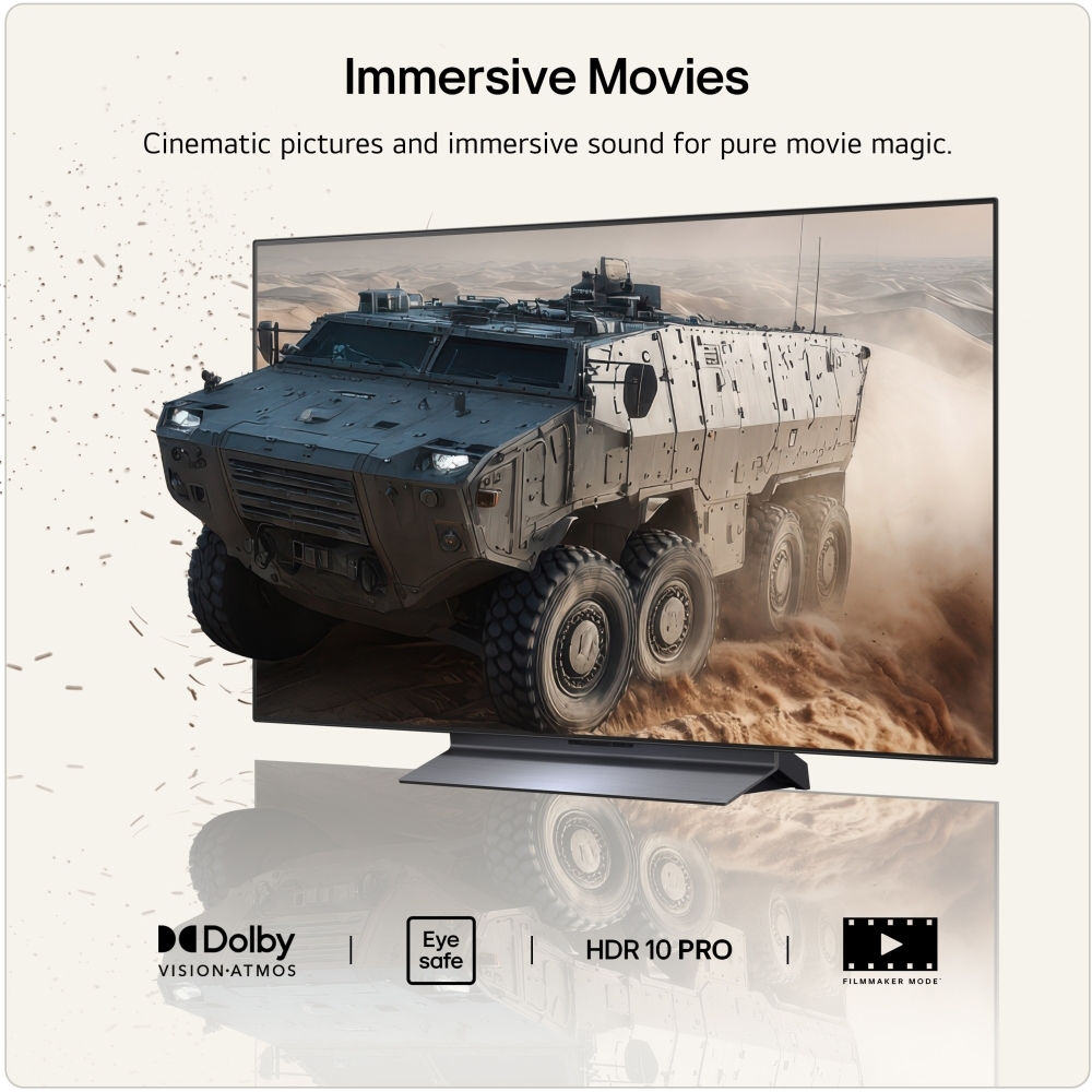 LG OLED48C66LB.AEK 48" OLED evo Smart Television, 4K Ultra HD, in bright and dark rooms, F Rated