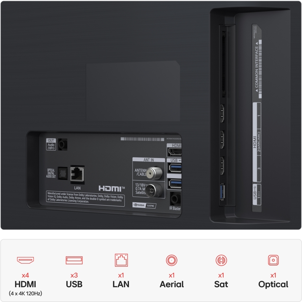 LG OLED48G56LS 48" OLED Smart Television, 4K Ultra HD, Black, F Rated