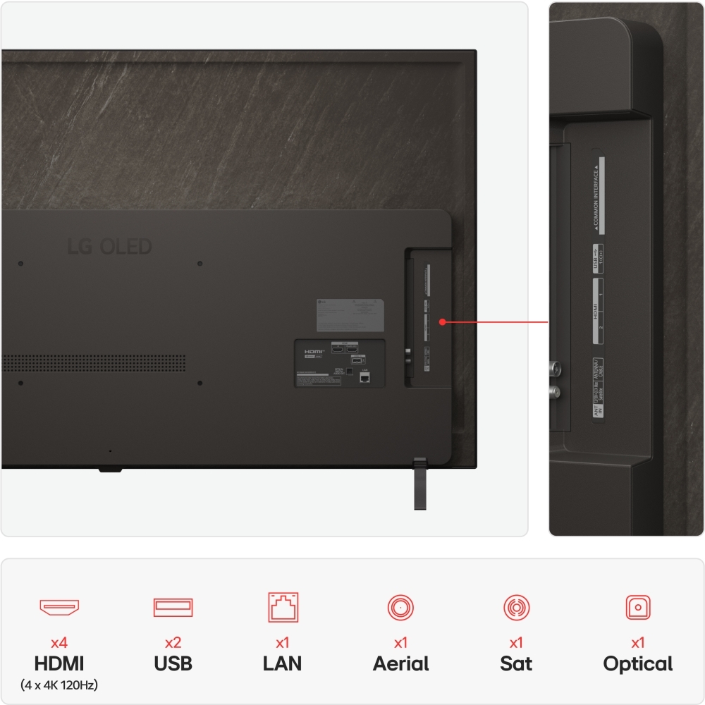 LG OLED55B56LA 55" OLED Smart Television, 4K Ultra HD, Black, F Rated