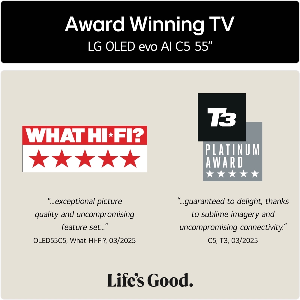 LG OLED55C56LB 55" OLED Smart Television, Umber Brown, 4K Ultra HD, G Rated
