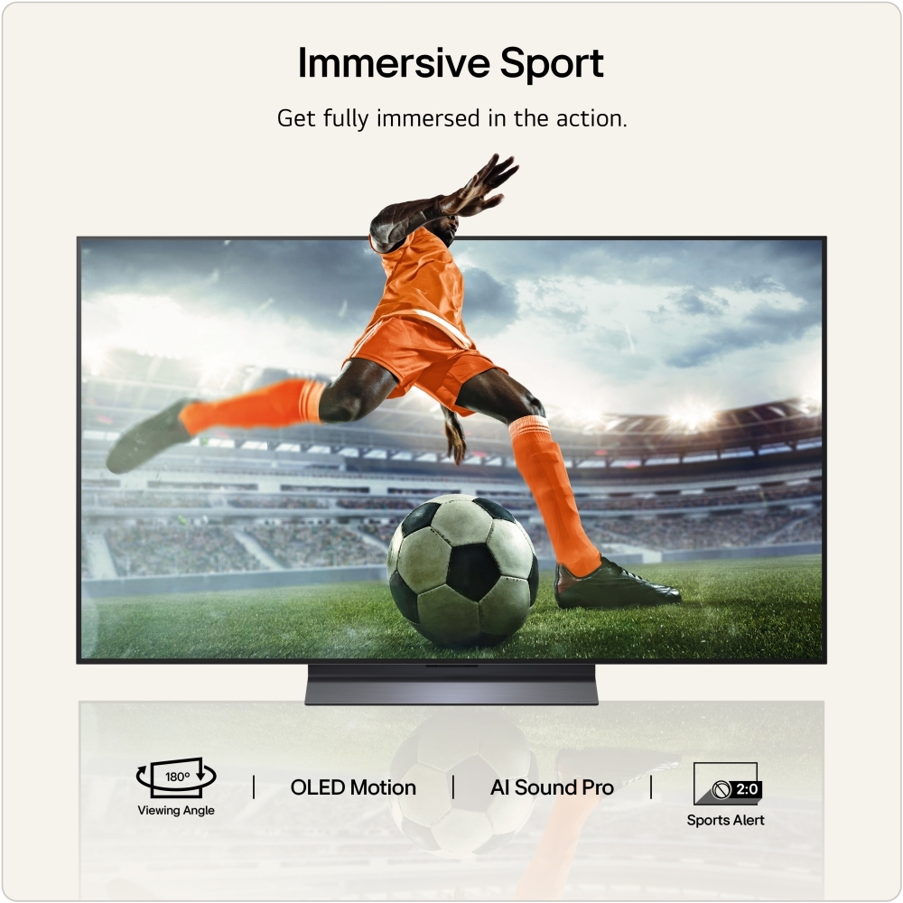 LG OLED55C66LB.AEK 55" OLED evo Smart Television, 4K Ultra HD, in bright and dark rooms, G Rated