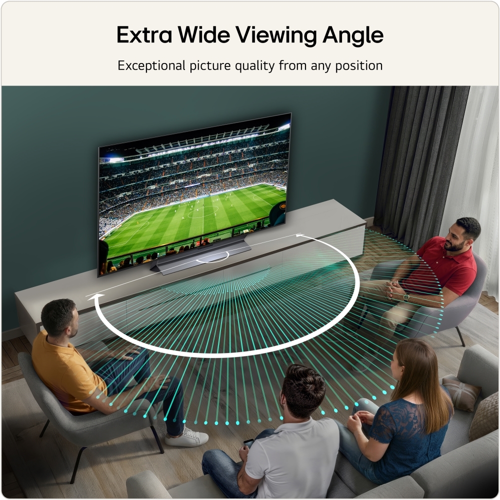 LG OLED55C66LB.AEK 55" OLED evo Smart Television, 4K Ultra HD, in bright and dark rooms, G Rated