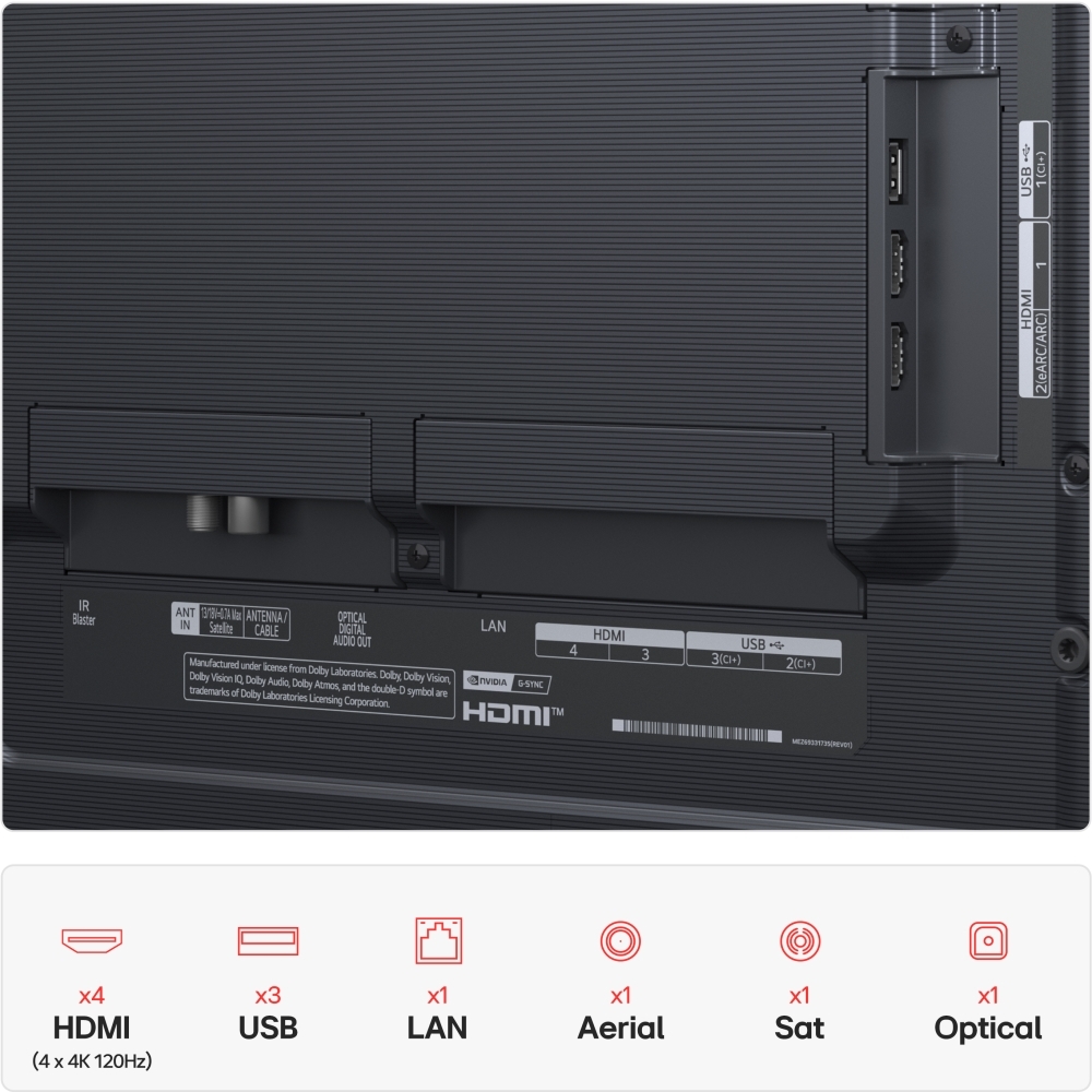 LG OLED55G54LW 55" OLED Smart Television, 4K Ultra HD, Silver, E Rated