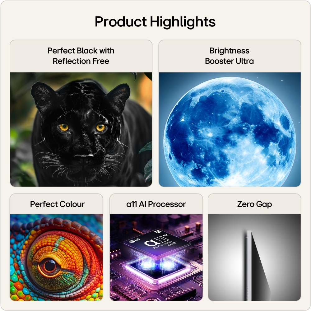 LG OLED55G64LW.AEK 55" OLED evo Smart Television, 4K Ultra HD, in bright and dark rooms, E Rated