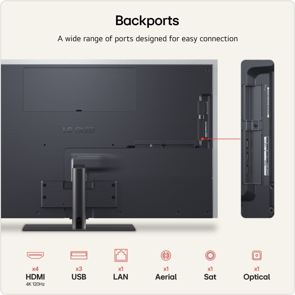 LG OLED55G66LS.AEK 55" OLED evo Smart Television, 4K Ultra HD, in bright and dark rooms, E Rated