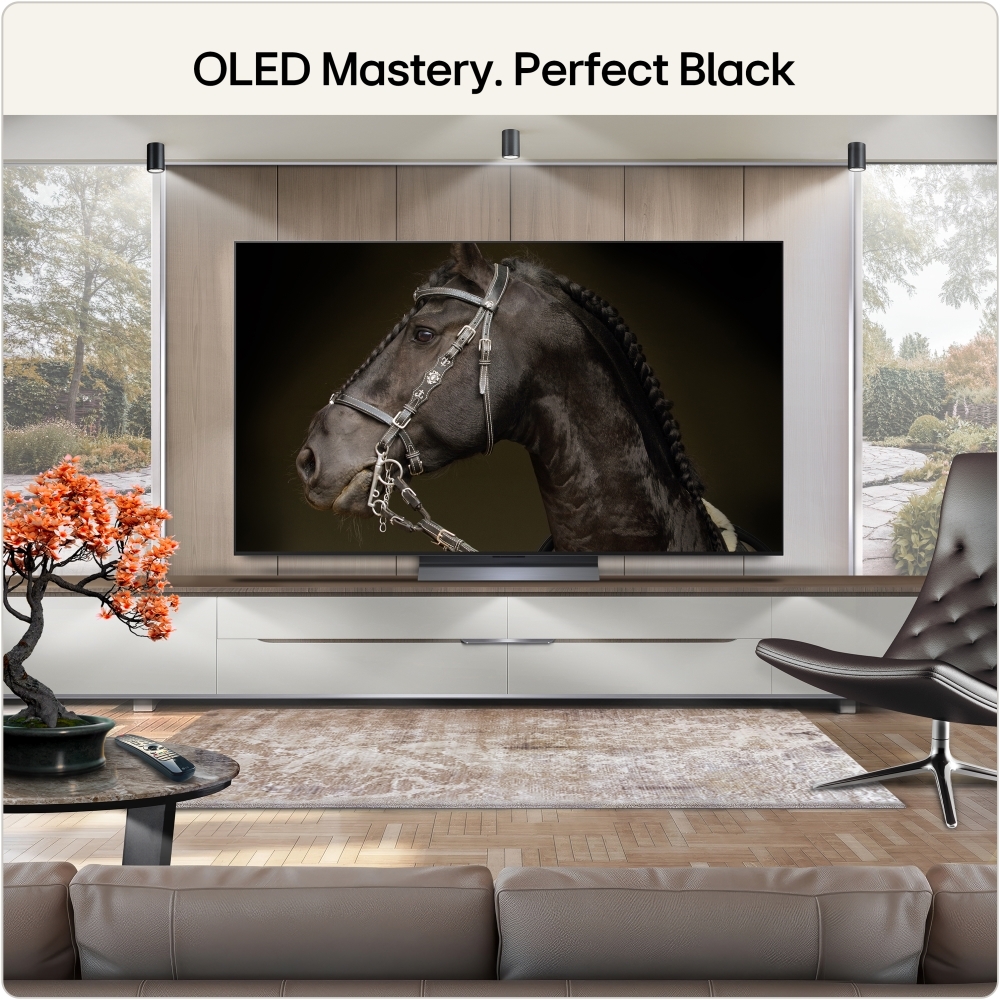 LG OLED65C66LB.AEK 65" OLED Smart Television, 4K Ultra HD, in bright and dark rooms, F Rated