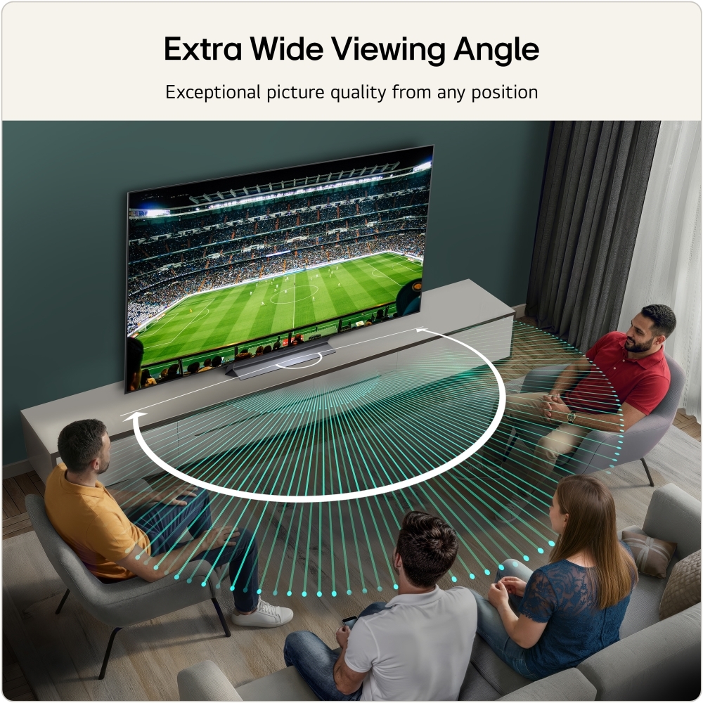 LG OLED65C66LB.AEK 65" OLED Smart Television, 4K Ultra HD, in bright and dark rooms, F Rated