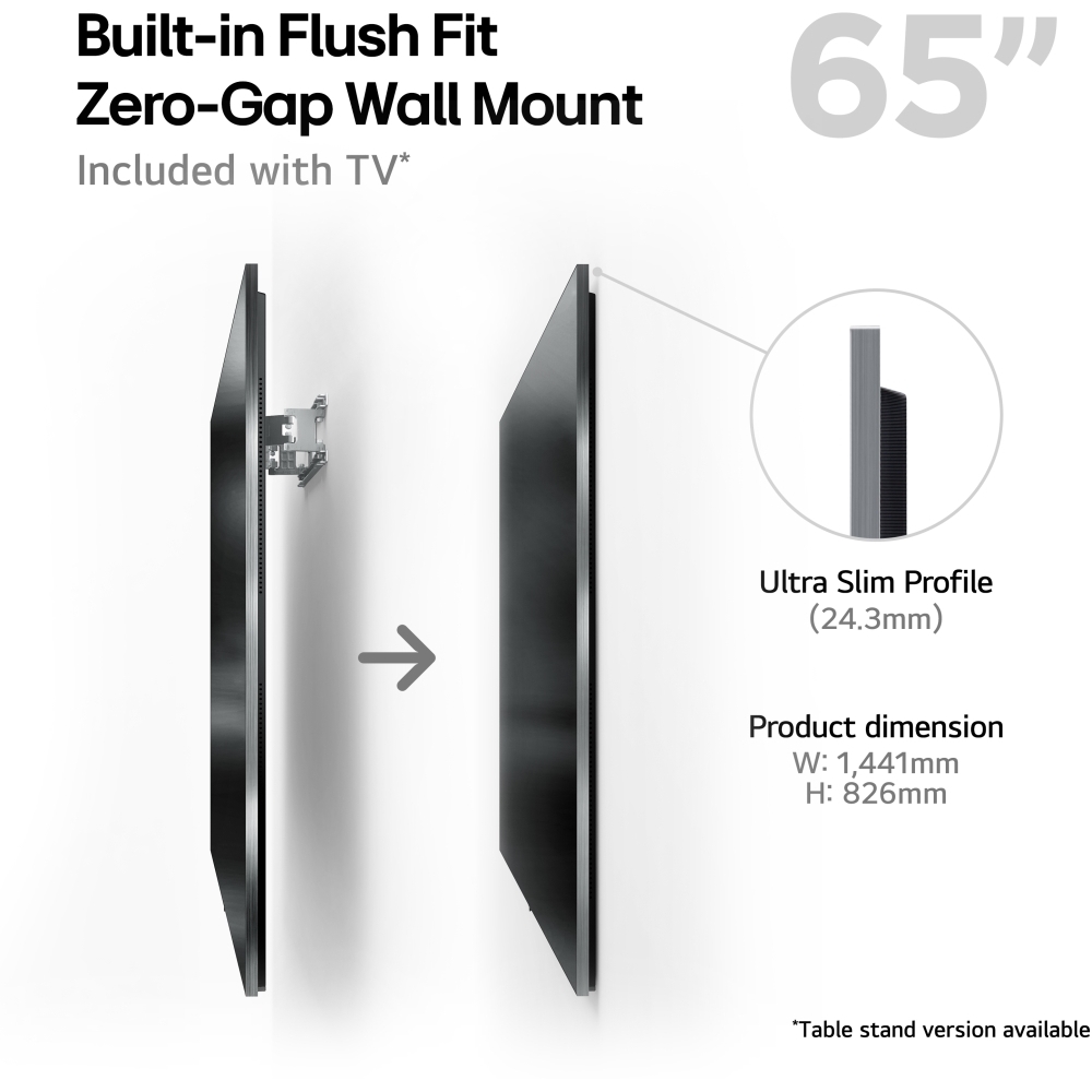 LG OLED65G45LW 65" OLED evo G4 4K Smart TV, 4K Ultra HD, Silver, F Rated