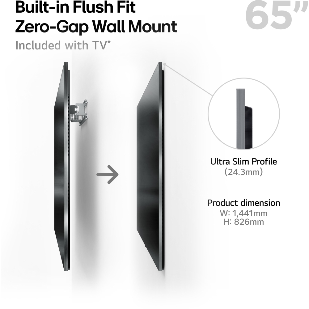 LG OLED65G54LW 65" OLED Smart Television, 4K Ultra HD, Silver, E Rated