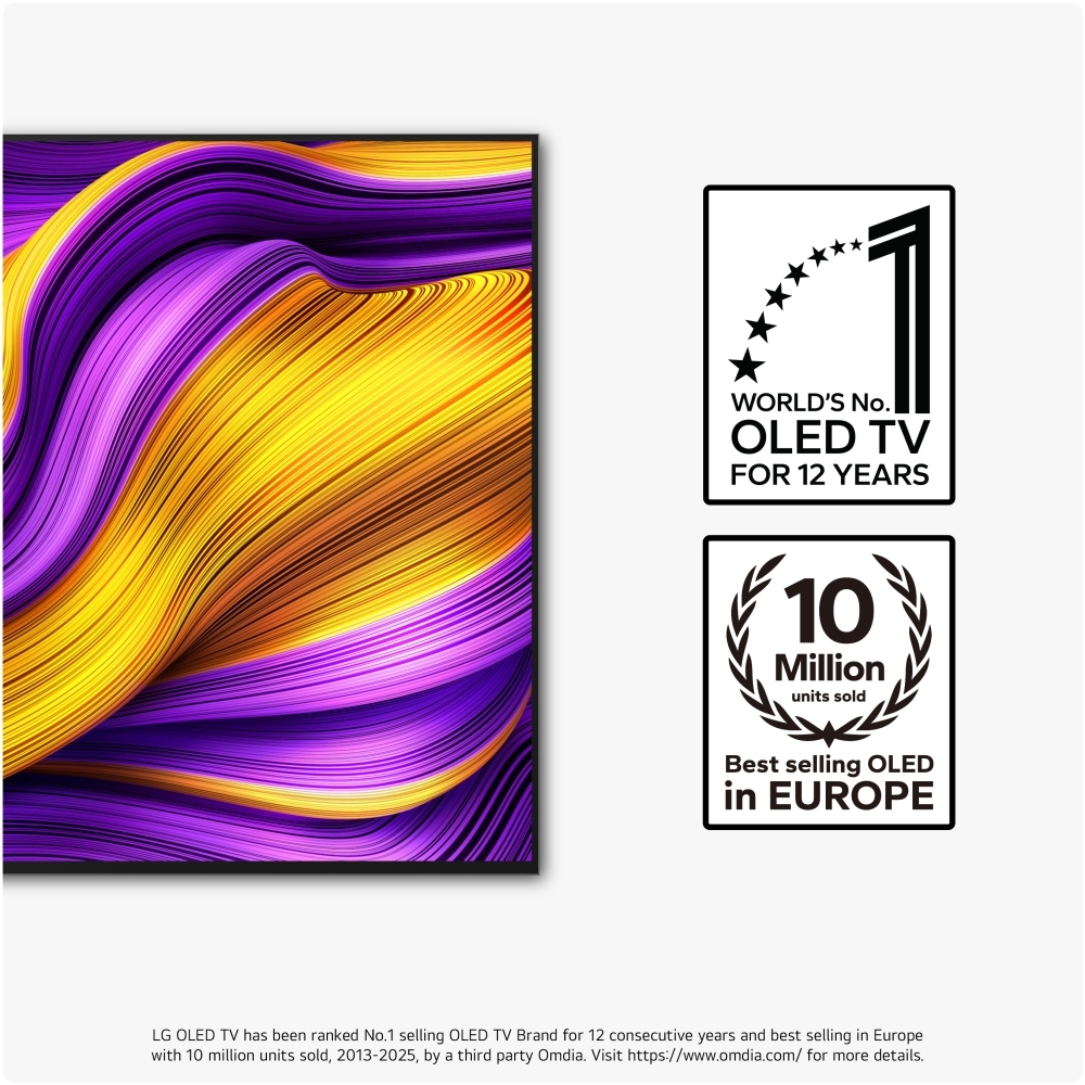 LG OLED65G54LW 65" OLED Smart Television, 4K Ultra HD, Silver, E Rated