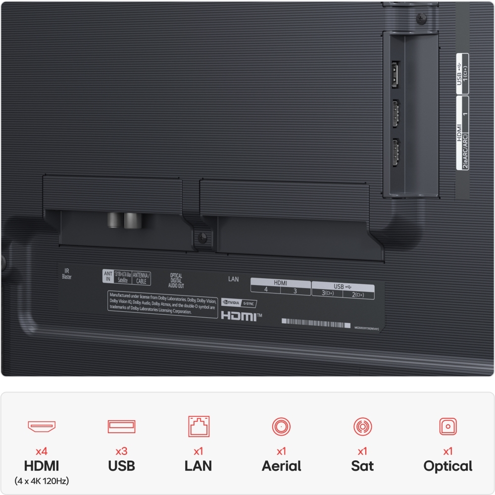 LG OLED65G54LW 65" OLED Smart Television, 4K Ultra HD, Silver, E Rated