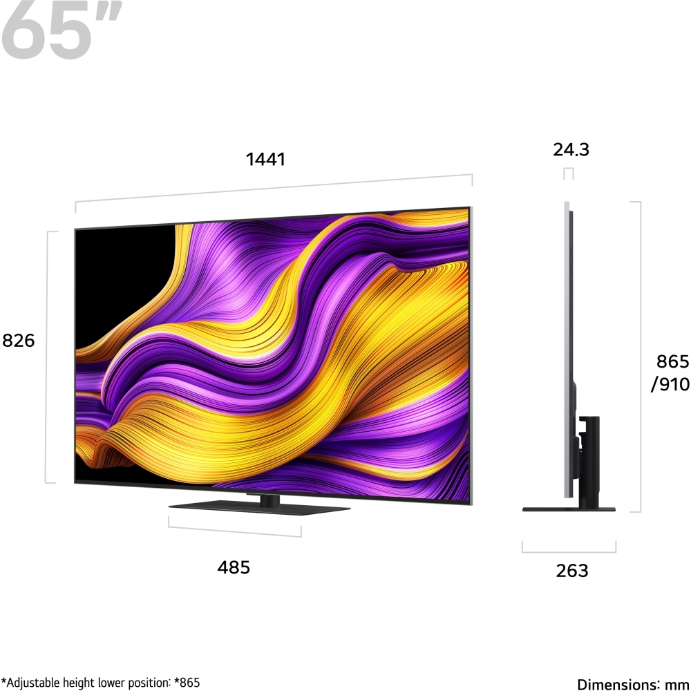 LG OLED65G56LS 65" OLED Smart Television, 4K Ultra HD, Silver, E Rated