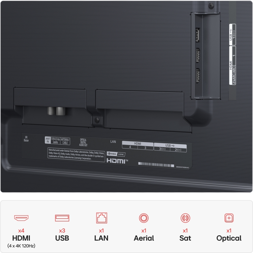 LG OLED65G56LS 65" OLED Smart Television, 4K Ultra HD, Silver, E Rated