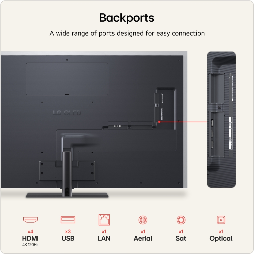 LG OLED65G66LS.AEK 65" OLED evo Smart Television, 4K Ultra HD, in bright and dark rooms, E Rated