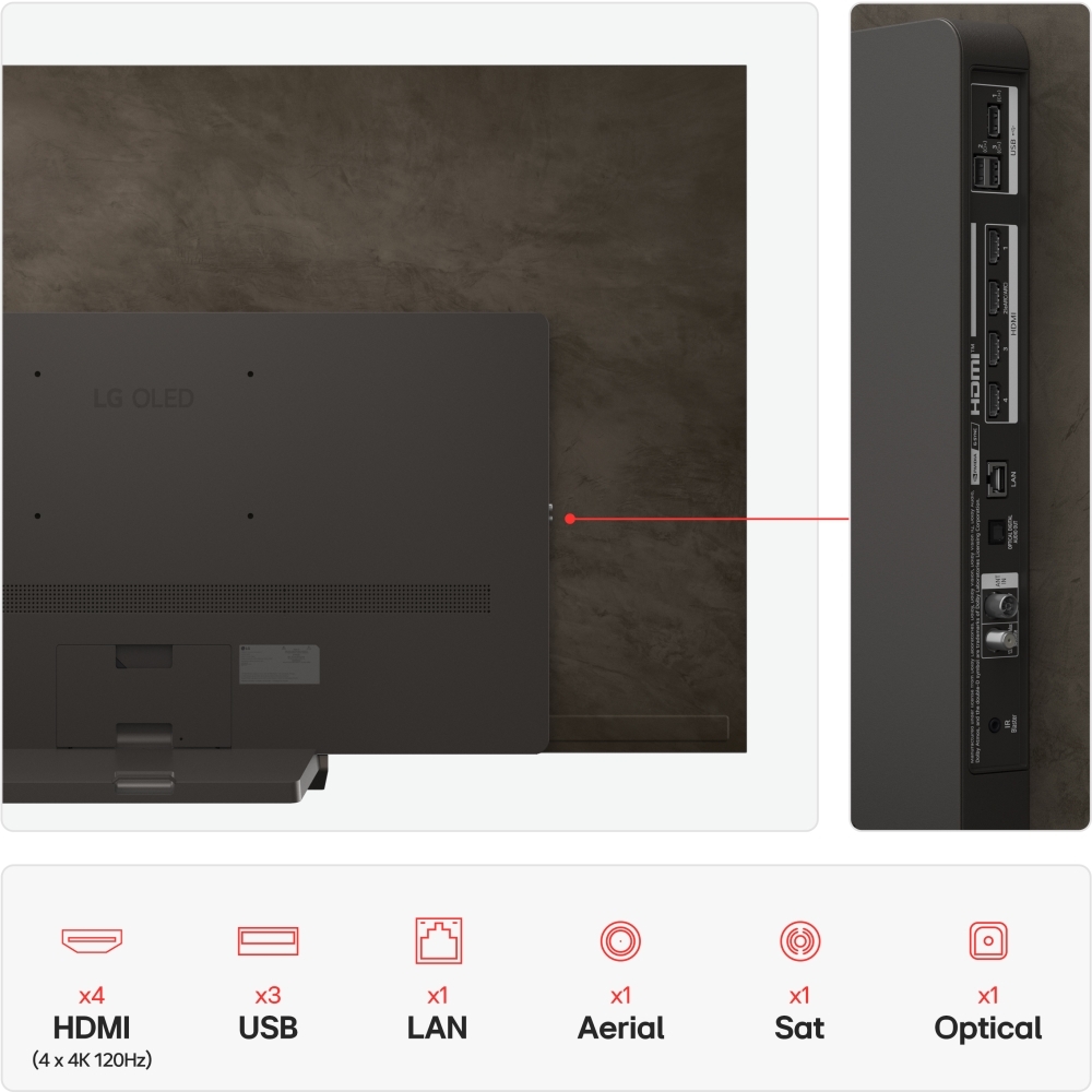 LG OLED77C56LB 77" OLED Smart Television, Umber Brown, 4K Ultra HD, F Rated