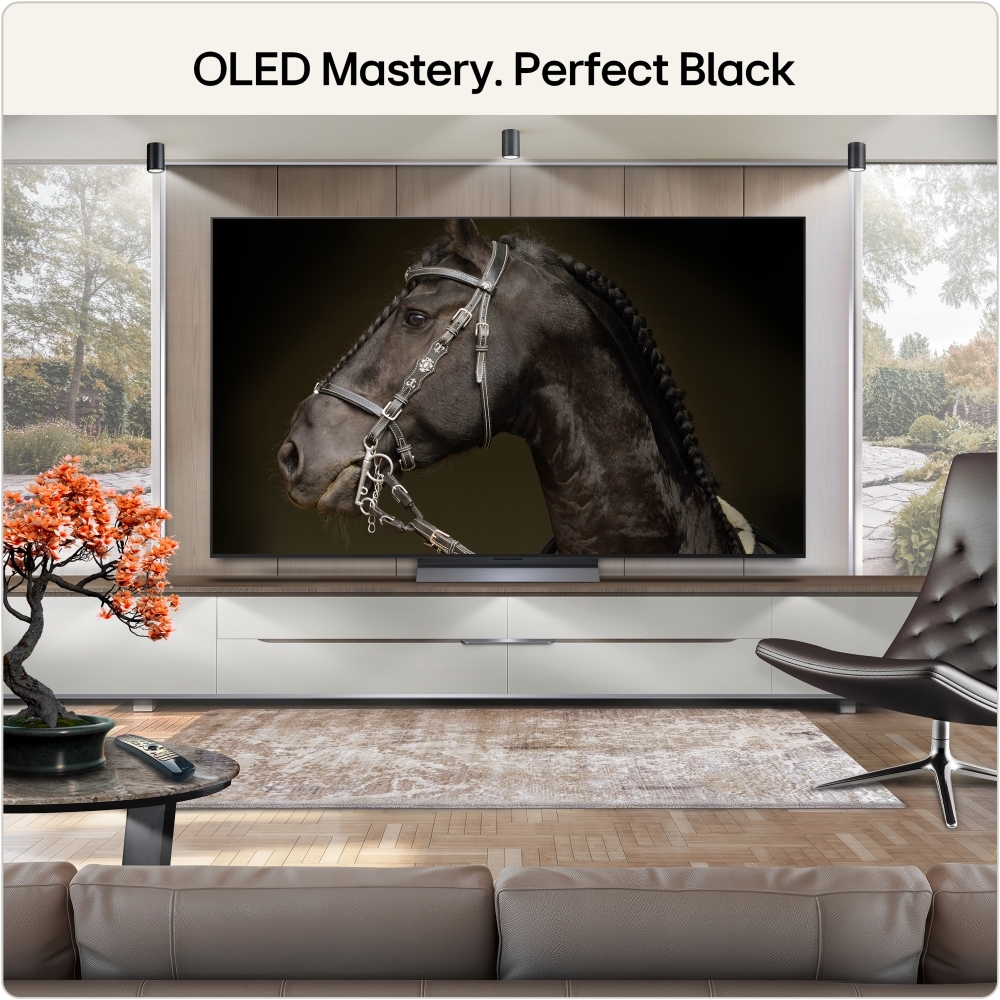 LG OLED77C66LB.AEK 77" OLED evo Smart Television, 4K Ultra HD, in bright and dark rooms, E Rated