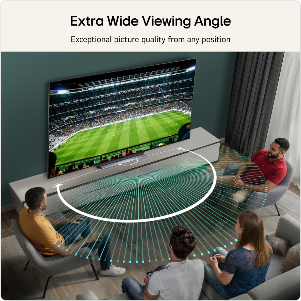 LG OLED77C66LB.AEK 77" OLED evo Smart Television, 4K Ultra HD, in bright and dark rooms, E Rated