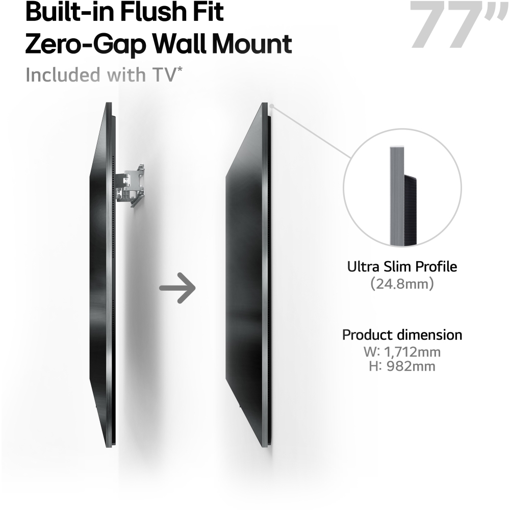 LG OLED77G54LW 77" OLED Smart Television, 4K Ultra HD, Silver, E Rated