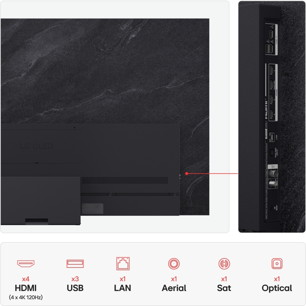 LG OLED83C54LA 83" OLED Smart Television, 4K Ultra HD, Black, F Rated