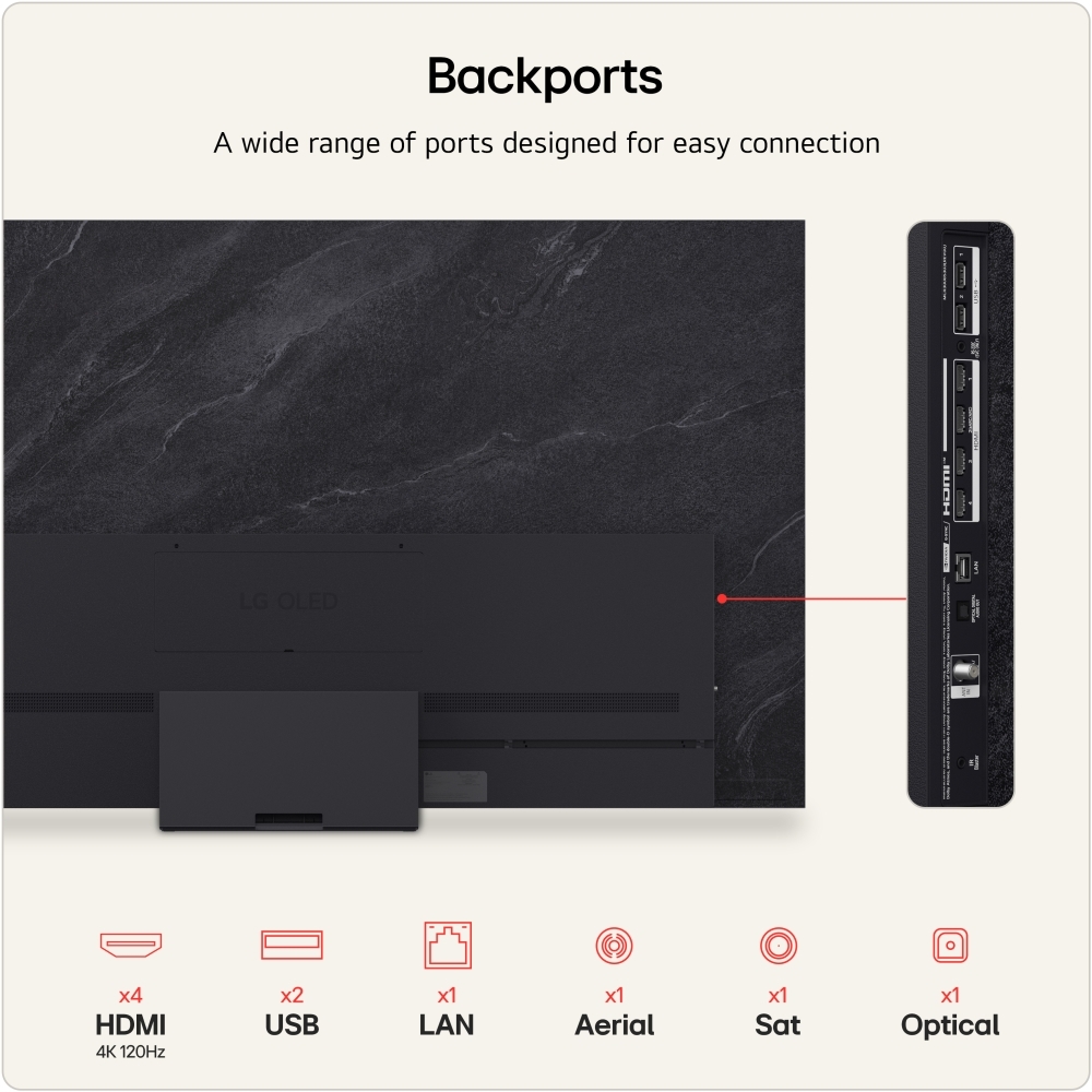 LG OLED83C64LA.AEK 83" OLED evo Smart Television, 4K Ultra HD, in bright and dark rooms, D Rated