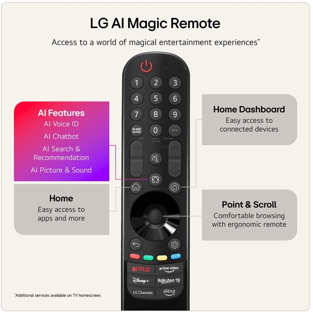 LG OLED83C66LB.AEK 83" OLED evo Smart Television, 4K Ultra HD, Black, D Rated