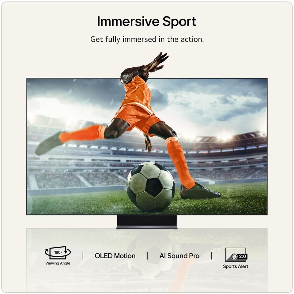 LG OLED83C66LB.AEK 83" OLED evo Smart Television, 4K Ultra HD, Black, D Rated