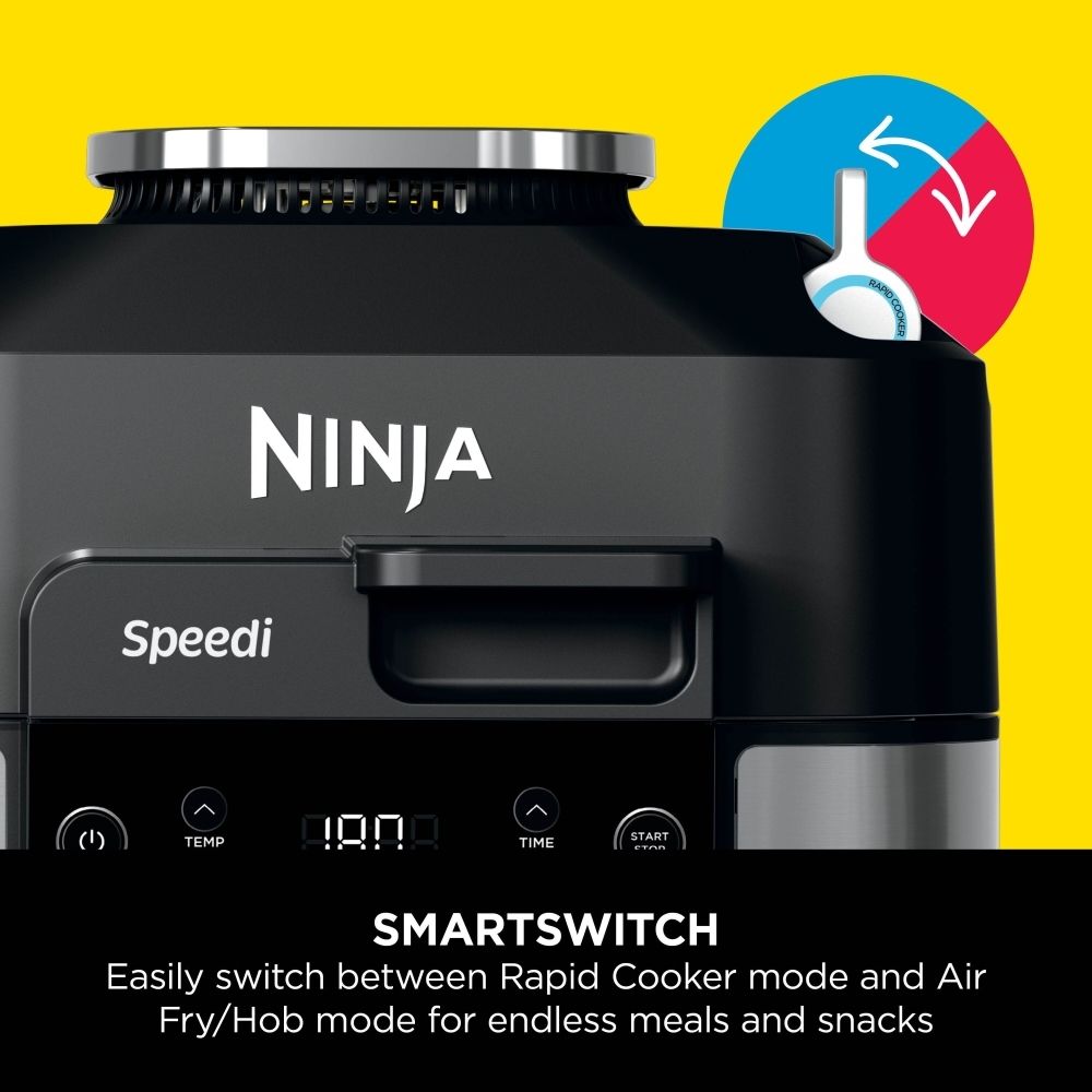 Ninja ON500UK Speedi 12-in-1 Multi-Cooker, Air Fryer and Slow Cooker, Black
