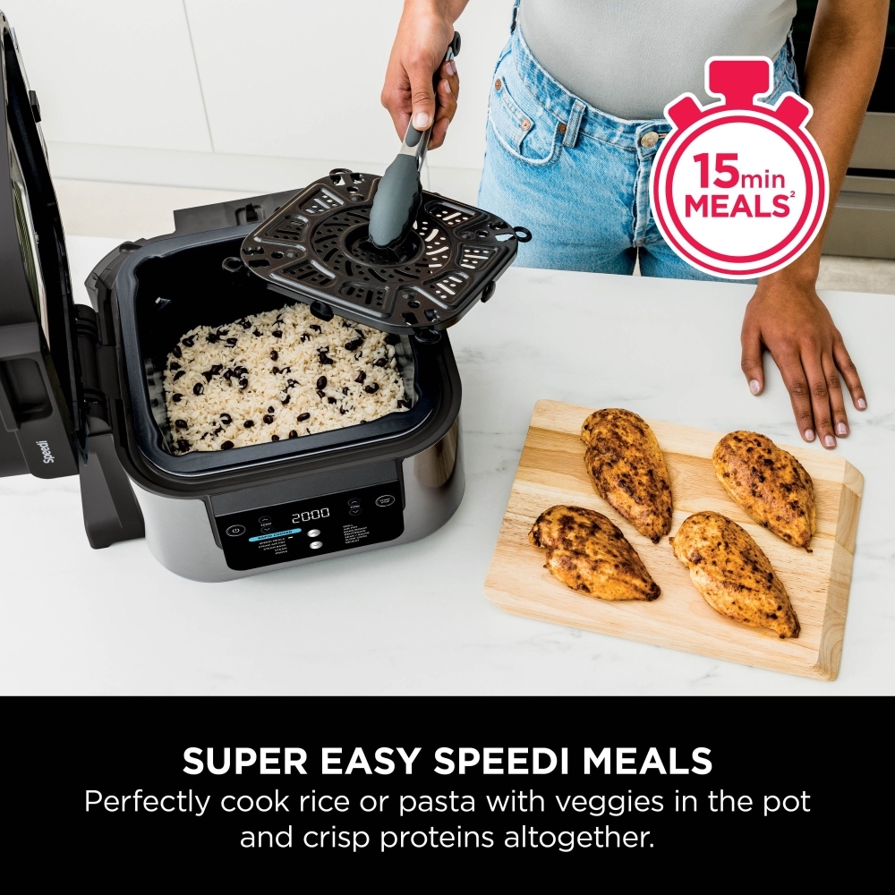 Ninja ON500UK Speedi 12-in-1 Multi-Cooker, Air Fryer and Slow Cooker, Black