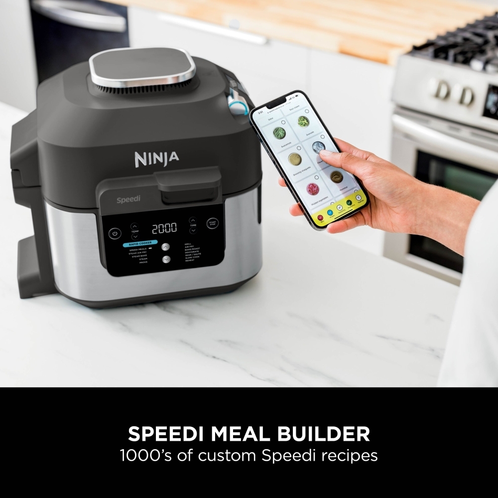 Ninja ON500UK Speedi 12-in-1 Multi-Cooker, Air Fryer and Slow Cooker, Black