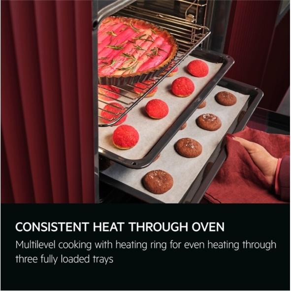 AEG OS6PB50AM Built-In Electric Single Oven with Pyrolytic Cleaning, Stainless Steel, A+ Rated