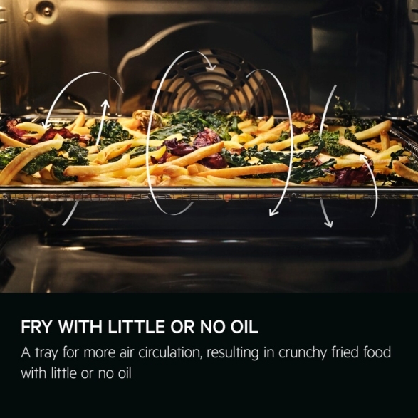 AEG OS6PB50AM Built-In Electric Single Oven with Pyrolytic Cleaning, Stainless Steel, A+ Rated