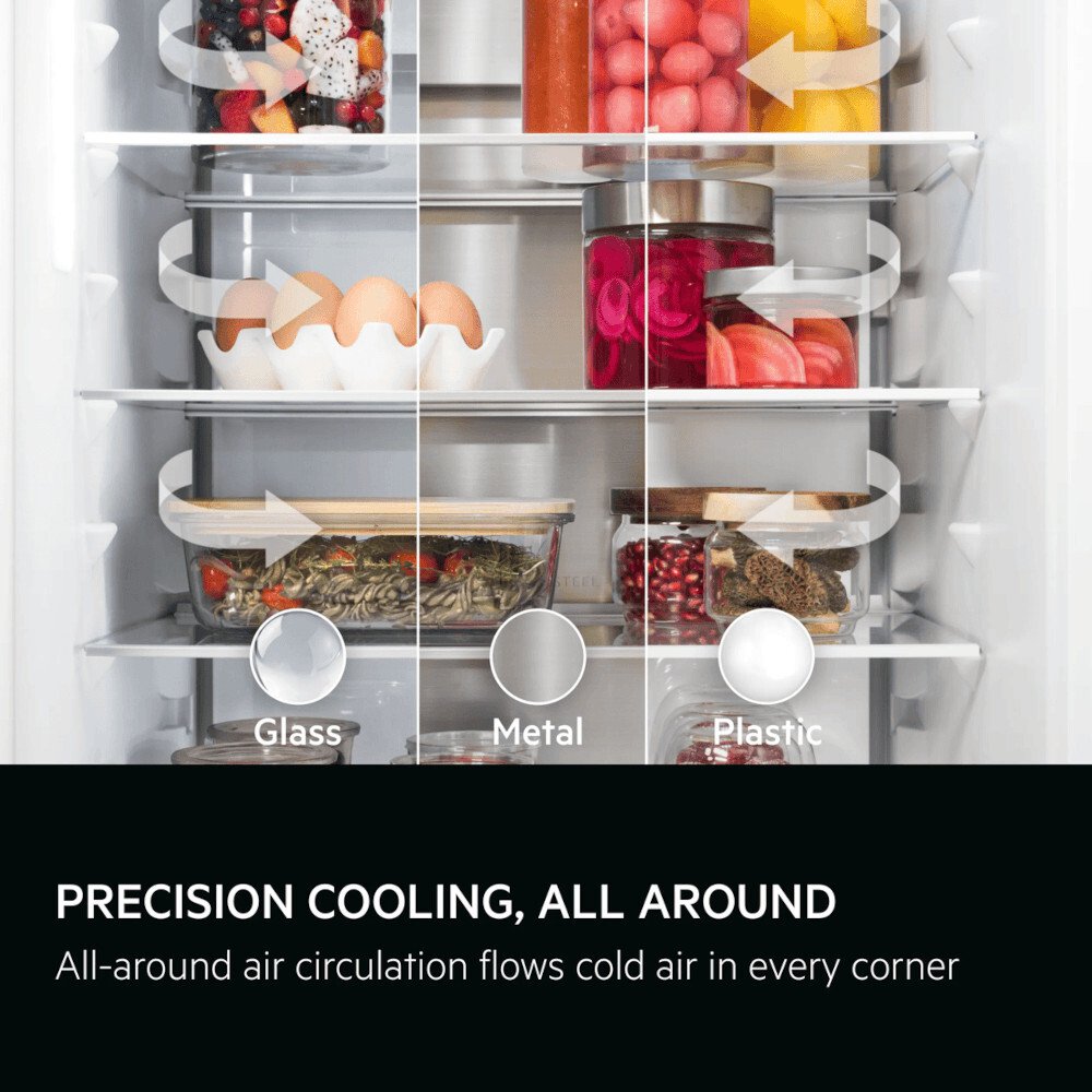AEG OSC7C191ES 7000 CoolAssist&reg; No Frost Integrated Fridge Freezer, Sliding Hinge, 70/30, E Rated