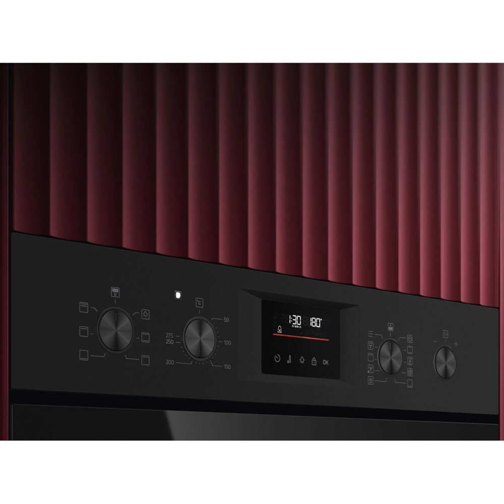 AEG OU5CP40B Built-In Electric Double Oven, Black, A Rated