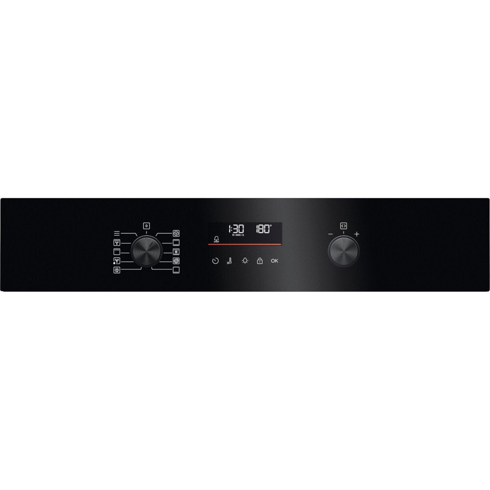 AEG OU5PB40XK Exclusiv Built-In Electric Single Oven with Pyrolytic Cleaning, Black, A+ Rated