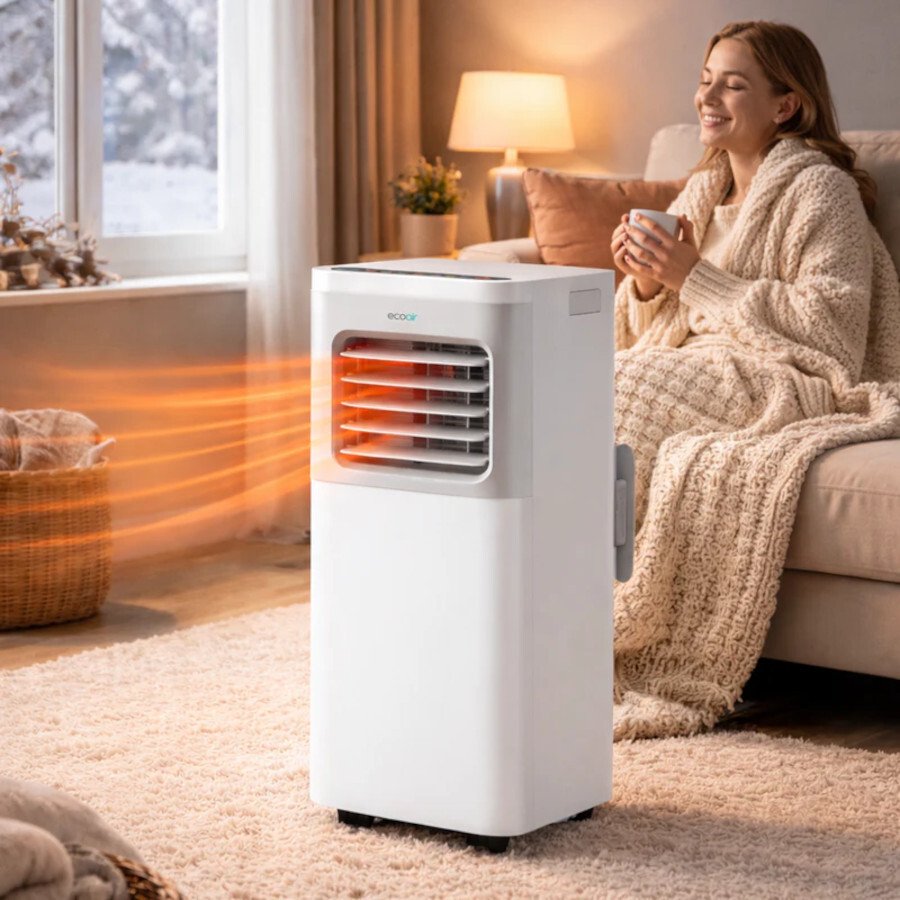Ecoair APOLLO 12K Portable Air Conditioner - 12000 BTUs,  Vented, White
