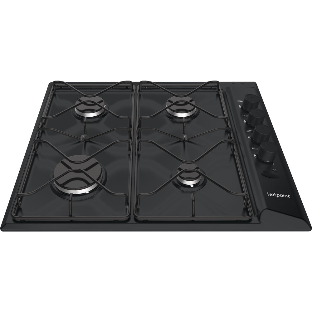 Buy Hotpoint PAS642HBK 4 Burner Gas Hob Black Marks Electrical