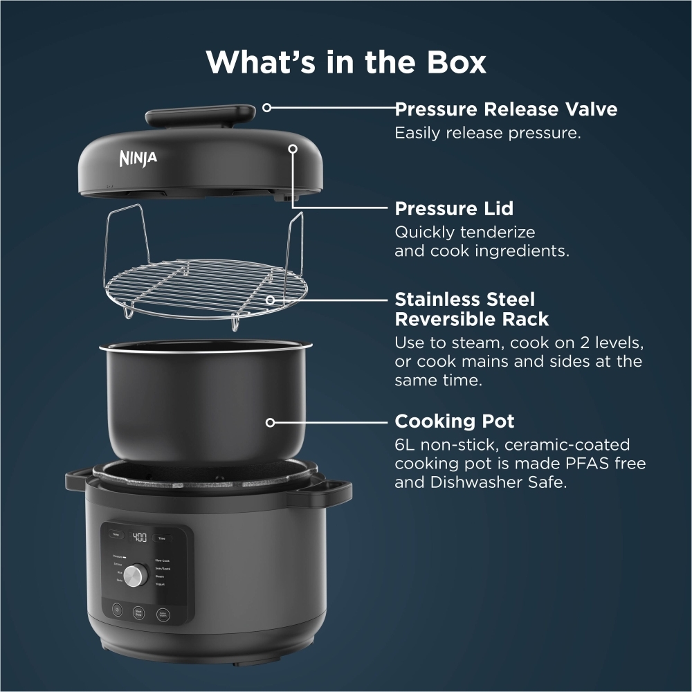 Ninja PC201UK Slow and Multi Cooker, Black