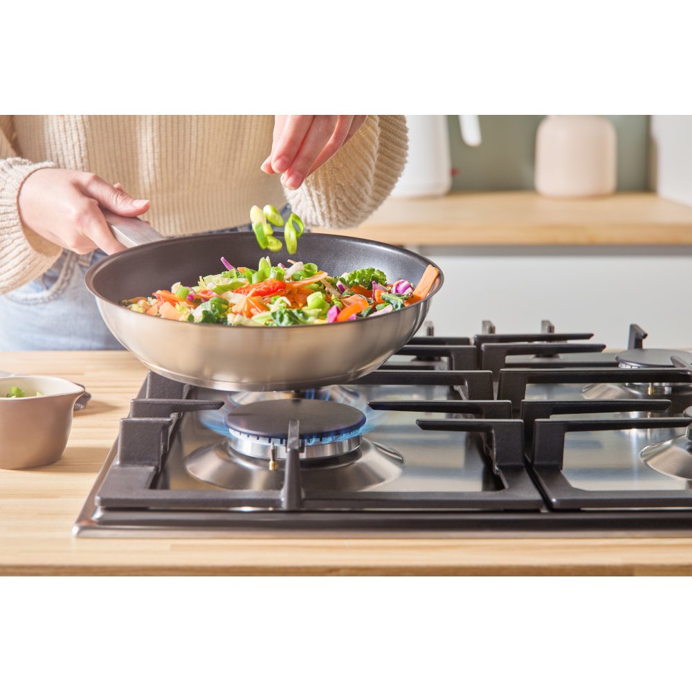 Bosch PCP6A5I90 Series 6 58cm 4 Burner Gas Hob, Stainless Steel