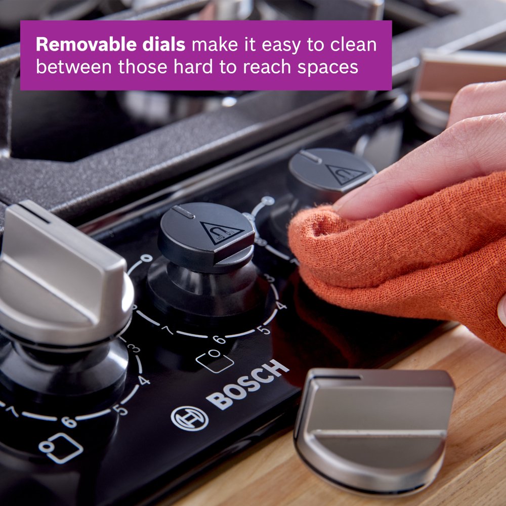 Bosch PCP6A6I90 Series 6 4 Burner Gas Hob, Black