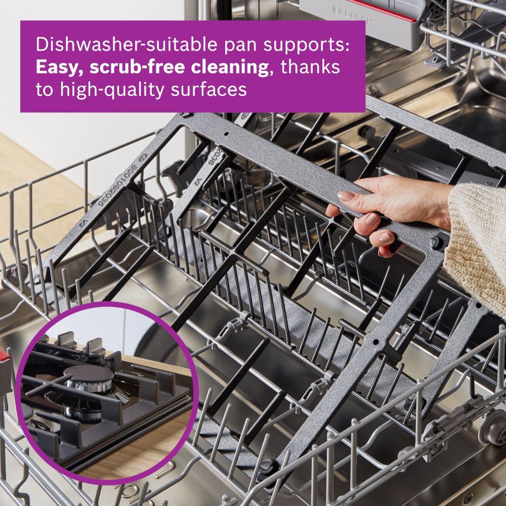 Bosch PCP6A6I90 Series 6 4 Burner Gas Hob, Black