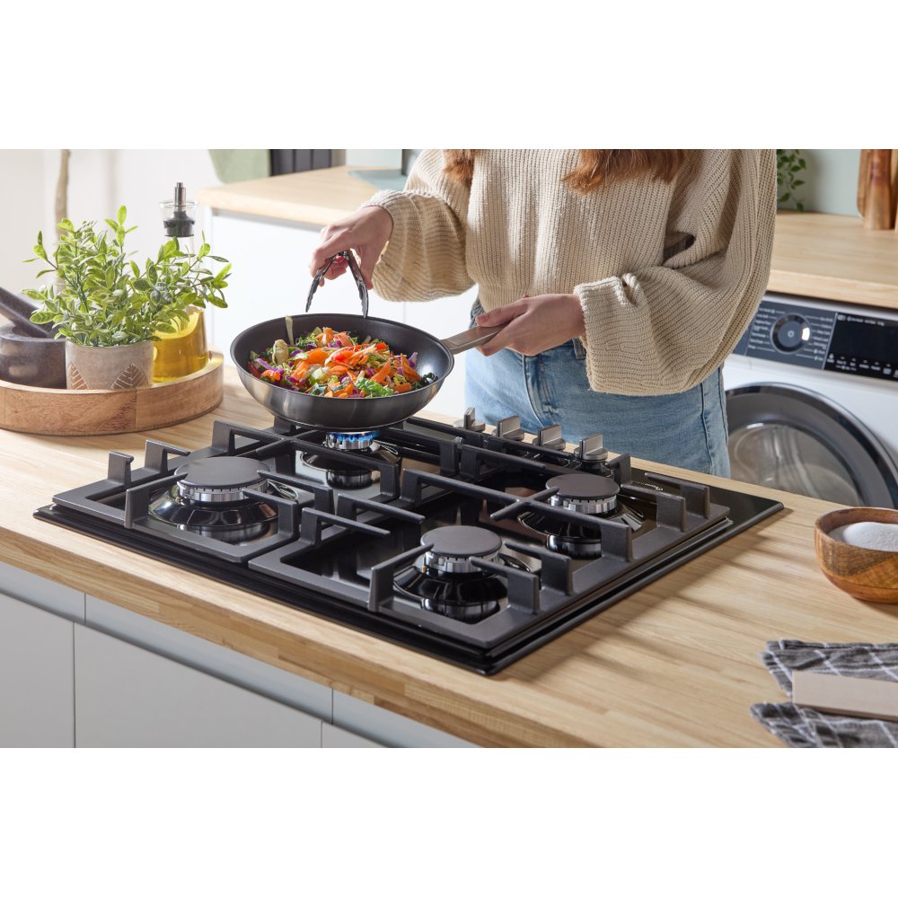 Bosch PCP6A6I90 Series 6 4 Burner Gas Hob, Black
