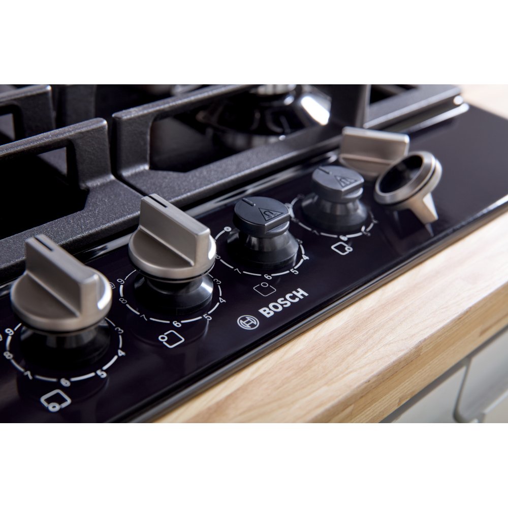 Bosch PCP6A6I90 Series 6 4 Burner Gas Hob, Black