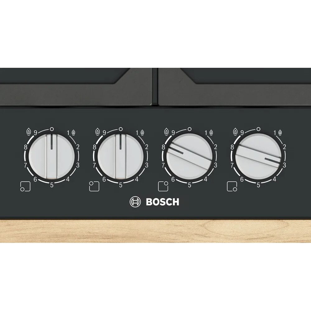 Bosch PCP6A6I90 Series 6 4 Burner Gas Hob, Black